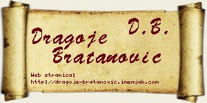 Dragoje Bratanović vizit kartica